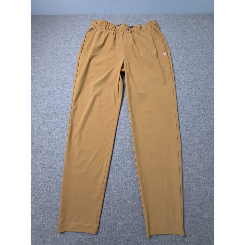 Vuori Fleet Pants Mens Large Caramel Stretch Performance Elastic Waist Outdoor